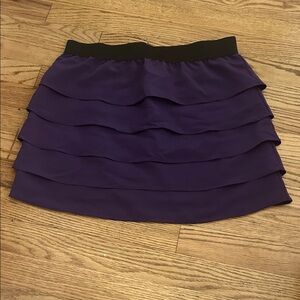 Aqua Purple Layered Mini Skirt